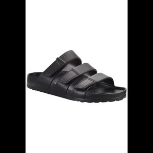 Sun + Stone Boy's Bowie Slide Sandals Black - Medium